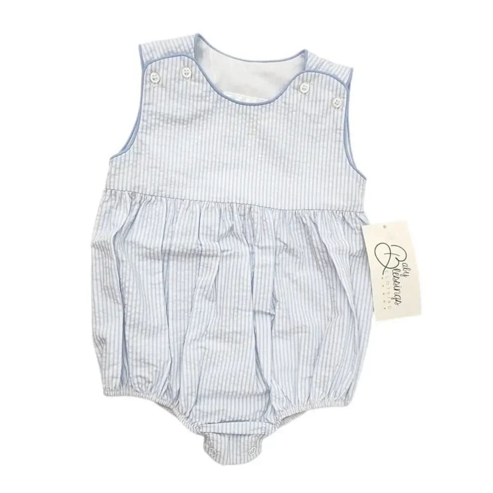 New NWT Baby Blessings Light Blue Boys Jack Bubble 3 Months